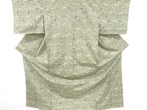 アンティーク　絣柄織り出し手織り紬着物